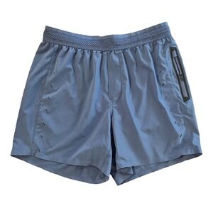 Ten Thousand Interval Athletic Shorts Mens Small Blue Elastic Waist Gym Running